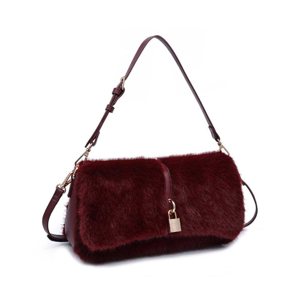 Glorida Shoulder Bag: Burgundy